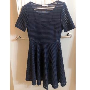 Navy Fit and Flare dress